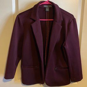 Plum Quarter Sleeve Blazer Size M
